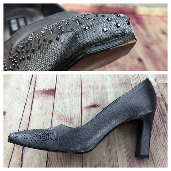 💸Stuart Weitzman Explosion Pewter heels size 8.5 - Picture 3 of 8